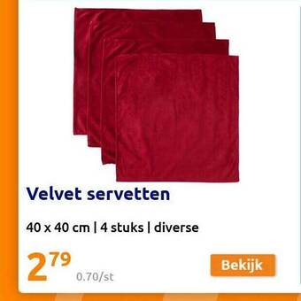 Velvet servetten