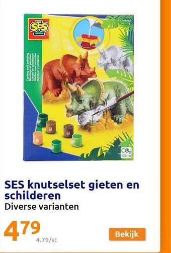 Action Ses knutselset gieten en schilderen aanbieding