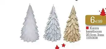 Yess Kaars kerstboom 20,5cm aanbieding