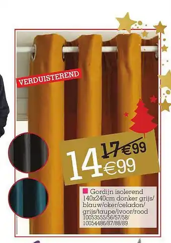 Yess Gordijn isolerend 140x240cm aanbieding