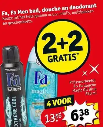 Kruidvat Fa douche magic oil blue aanbieding