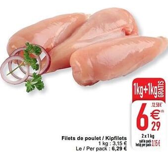 Cora Filets de poulet - kipfilets aanbieding