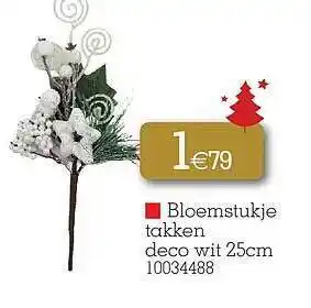 Yess Bloemstukje takken deco wit 25cm aanbieding