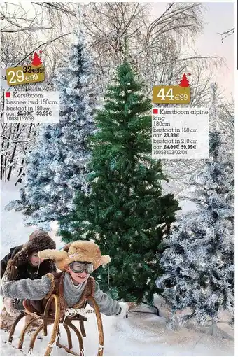 Kerstboom besneeuwd 150cm, kerstboom alpine king