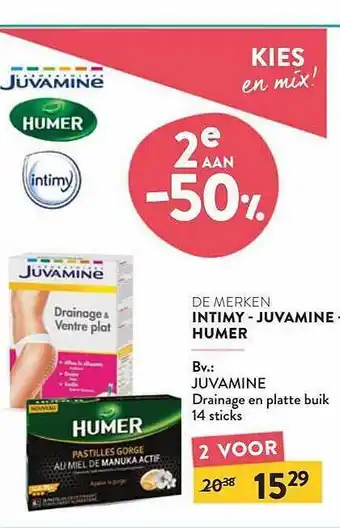 Intimy - juvamine humer drainage en platte buik 14 sticks