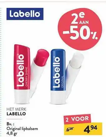 Di Labello original lipbalsem aanbieding