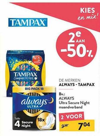Di Always - tampax aanbieding