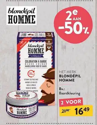 Di Blondépil homme baardkleuring aanbieding
