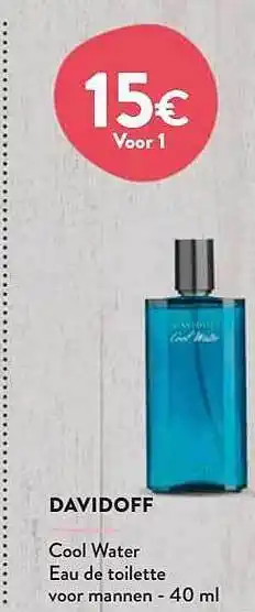 Di Davidoff cool water eau de toilette voor mannen aanbieding