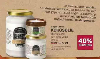 Ekoplaza Royal green kokosolie aanbieding