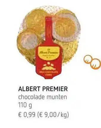Albert premier chocolade munten