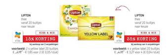 Spar Colruyt Lipton thee aanbieding