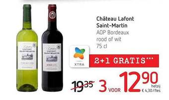 Spar Colruyt Château lafont saint-martin aop bordeaux aanbieding