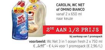 Spar Colruyt Carolin, wc net of omino bianco aanbieding