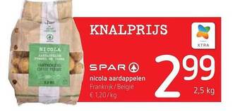Spar Colruyt Nicola aardappelen aanbieding