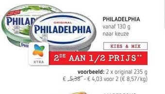 Spar Colruyt Philadelphia aanbieding