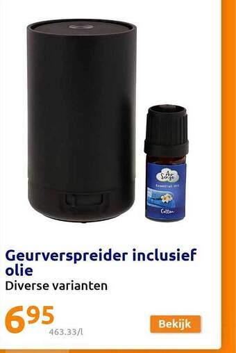 Action Geurverspreider inclusief olie aanbieding