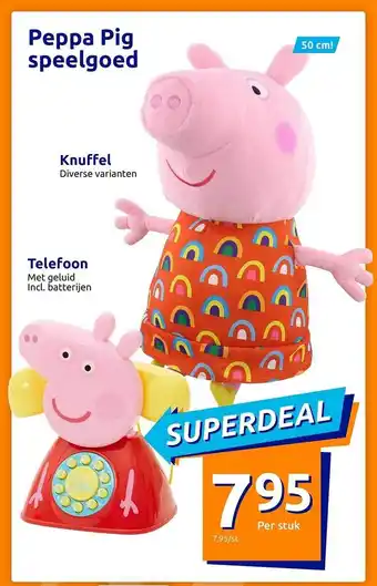 Action Peppa pig speelgoed knuffel, telefoon aanbieding