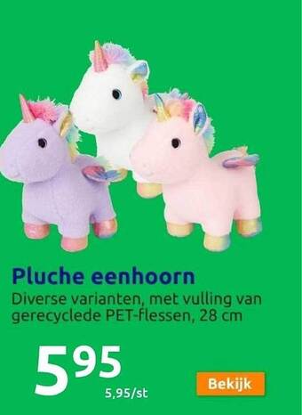 Action Pluche eenhoorn aanbieding