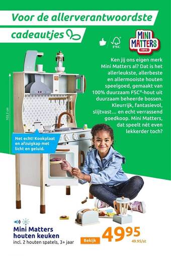 Action Mini matters houten keuken aanbieding