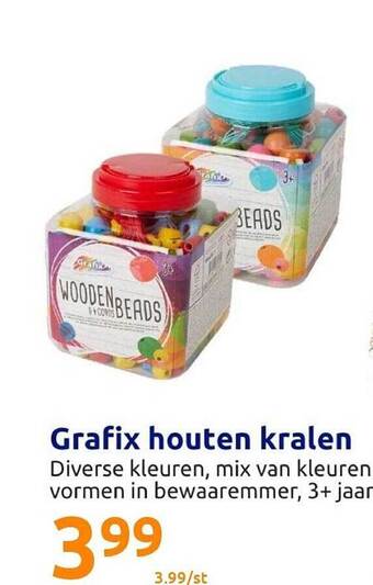 Action Grafix houten kralen aanbieding
