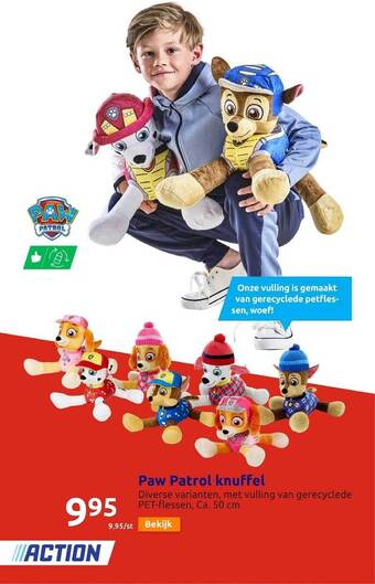 Action Paw patrol knuffel aanbieding