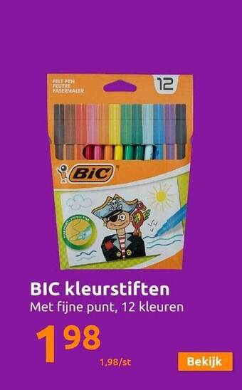 Action Bic kleurstiften aanbieding