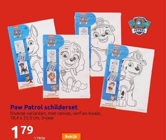 Action Paw patrol schilderset aanbieding