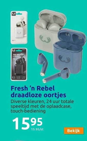 Action Fresh 'n rebel draadloze oortjes aanbieding