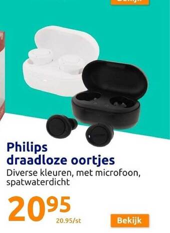 Action Philips draadloze oortjes aanbieding