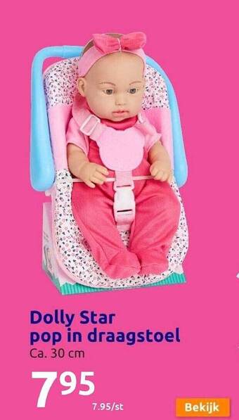 Action Dolly star pop in draagstoel aanbieding