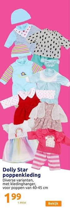 Action Dolly star poppenkleding aanbieding