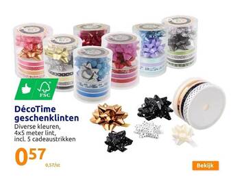 Action Décotime geschenklinten aanbieding