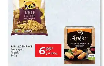 Alvo Mini leompia's mora apéro aanbieding