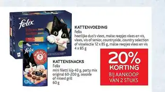 Alvo Kattenvoeding felix, kattensnacks felix aanbieding
