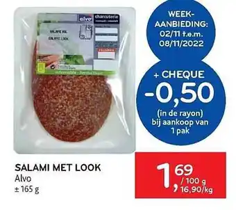 Salami met look alvo