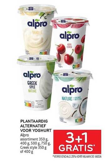 Plantaardig alternatief voor yoghurt alpro