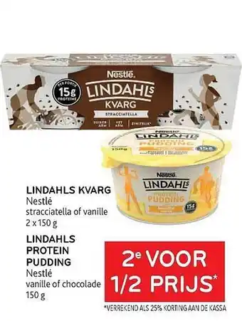 Alvo Lindahls kvarg nestle, lindahls protein pudding neslte aanbieding