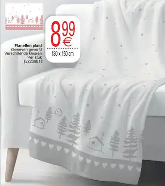 Cora Flanellen Plaid 130 x 150cm aanbieding