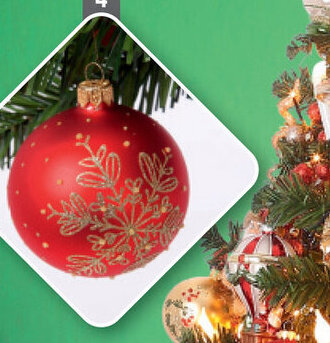Kerstbal 8cm van Glas