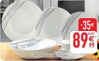 Cora 73-Delig Rond Servies Elizabeth aanbieding