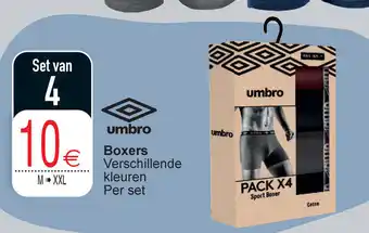 Cora Umbro Boxers M - XXL Set van 4 aanbieding