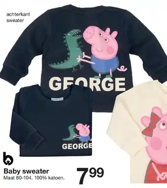 Zeeman Baby sweater maat 80-104 100% katoen aanbieding