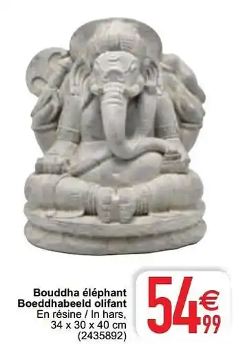 Cora Bouddha éléphant boeddhabeeld olifant aanbieding