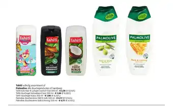 Tahiti of palmolive doucheproducten of handzeep