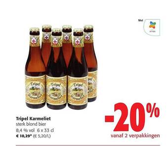Colruyt Tripel karmeliet sterk blond bier aanbieding