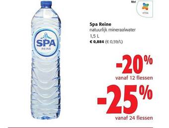 Colruyt Spa reine natuurlijk mineraalwater aanbieding