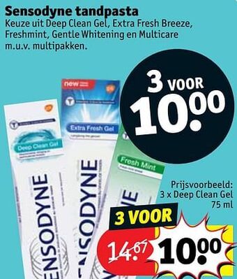 Kruidvat Sensodyne tandpasta aanbieding
