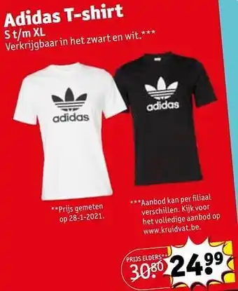 Kruidvat Adidas t-shirt aanbieding