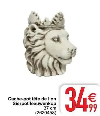 Cora Cache-pot tête de lion sierpot leeuwenkop aanbieding